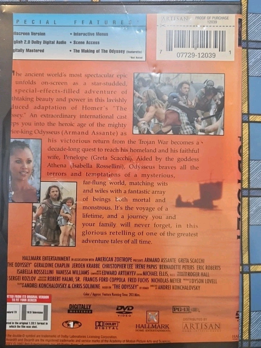 Odyssey (DVD, 1997) Tested slim case cropped artwork