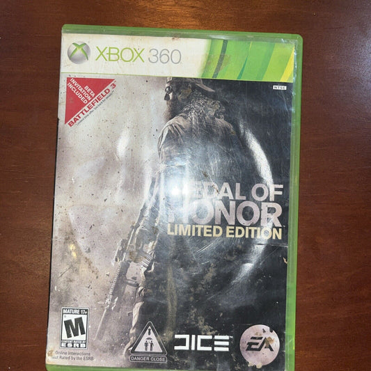 Medal of Honor -- Limited Edition - Xbox 360 - Worn Artwork. Tested. New Case