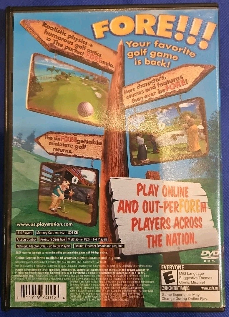 Hot Shots Golf: Fore (Sony PlayStation 2, 2004) Mint. Tested. w/Manual