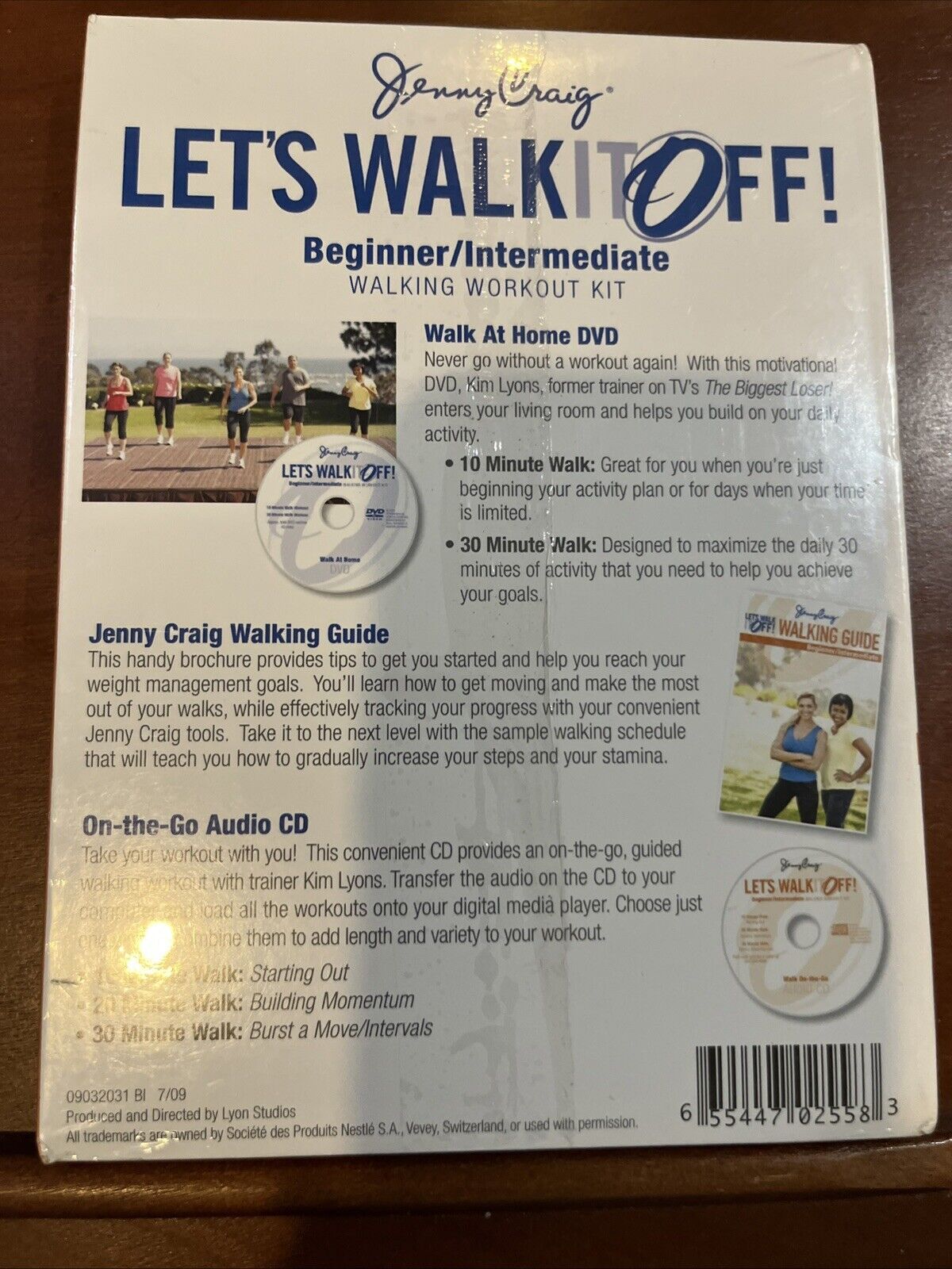 Jenny Craig: Let's Walk It (DVD) (2-Disc Set) Brand New