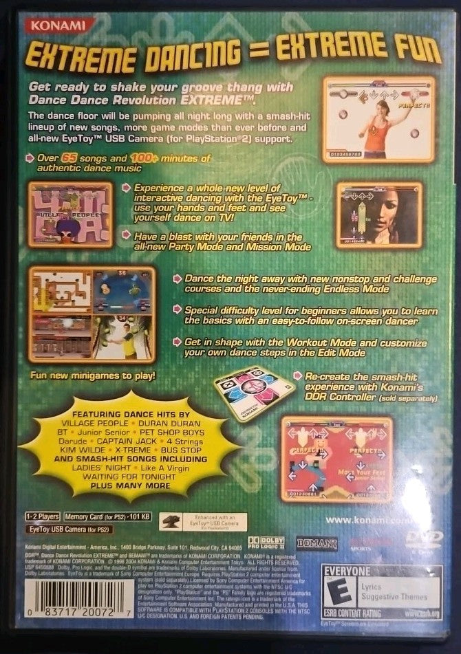 Dance Dance Revolution Extreme Greatest Hits (Sony PlayStation 2, 2008) Tested. 