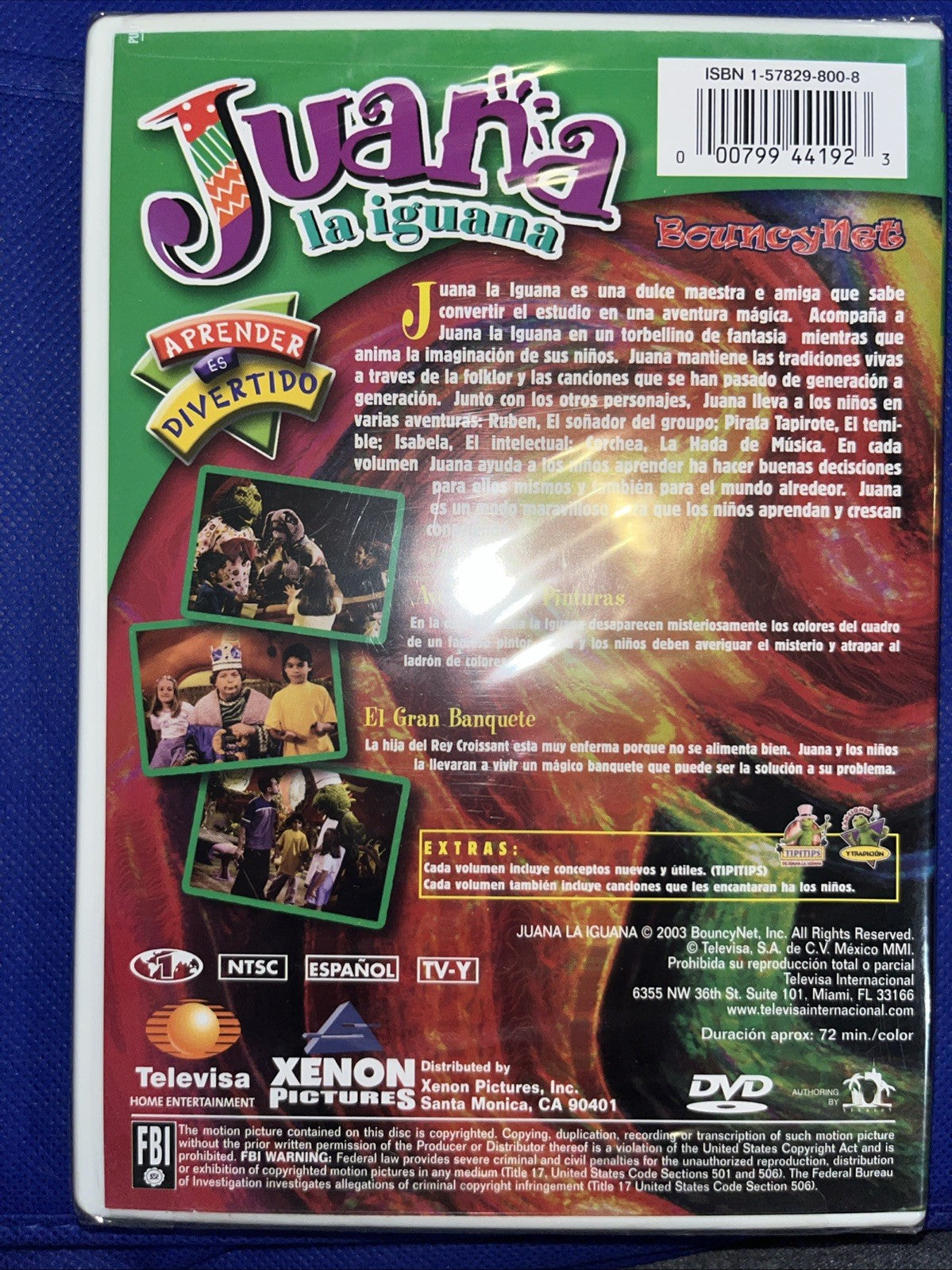 Juana La Iguana - Aventuras y Pinturas (DVD, 2003, Spanish Language Version...