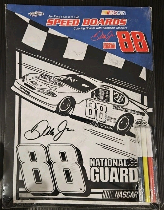 NASCAR Speed Board Dale Earnhardt Jr. #88 2008 Felt Coloring Board & Markers NEW