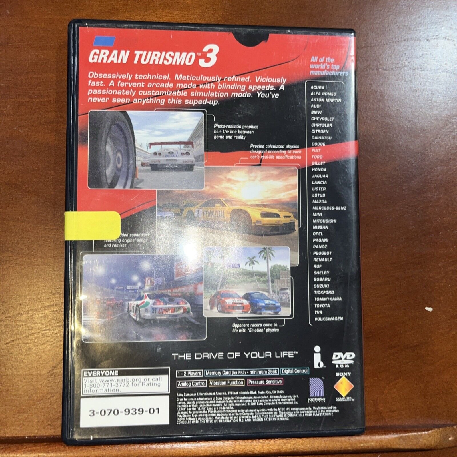 Gran Turismo 3 A-spec Video Game (PlayStation 2) CIB. Tested. New Case. Resealed