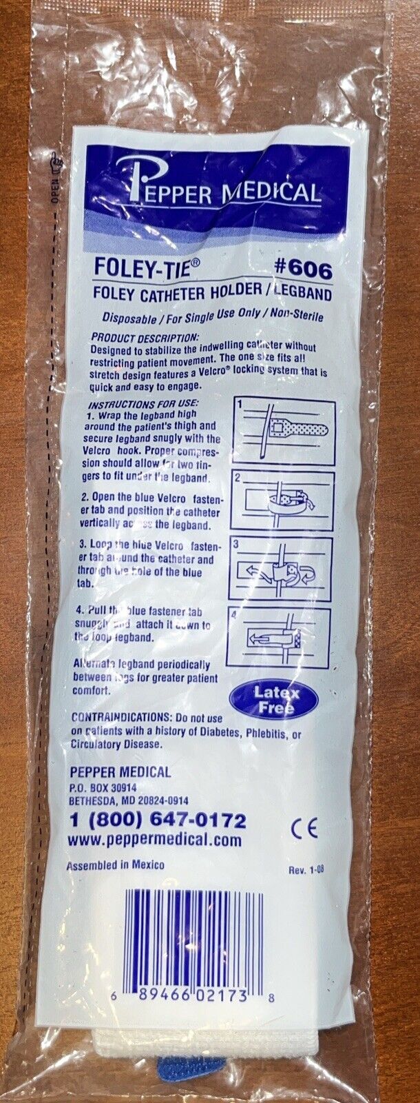 Package of 1 Catheter Leg Strap Band Catheters Foley Wrap Loop Bag Tube Strap