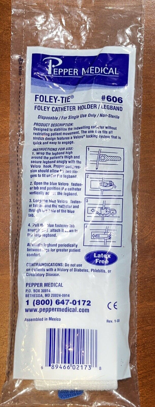 Package of 1 Catheter Leg Strap Band Catheters Foley Wrap Loop Bag Tube Strap