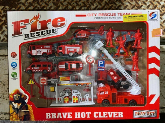 Fire Rescue Team Play Set - Firemen Toys Set - GREAT GIFT!