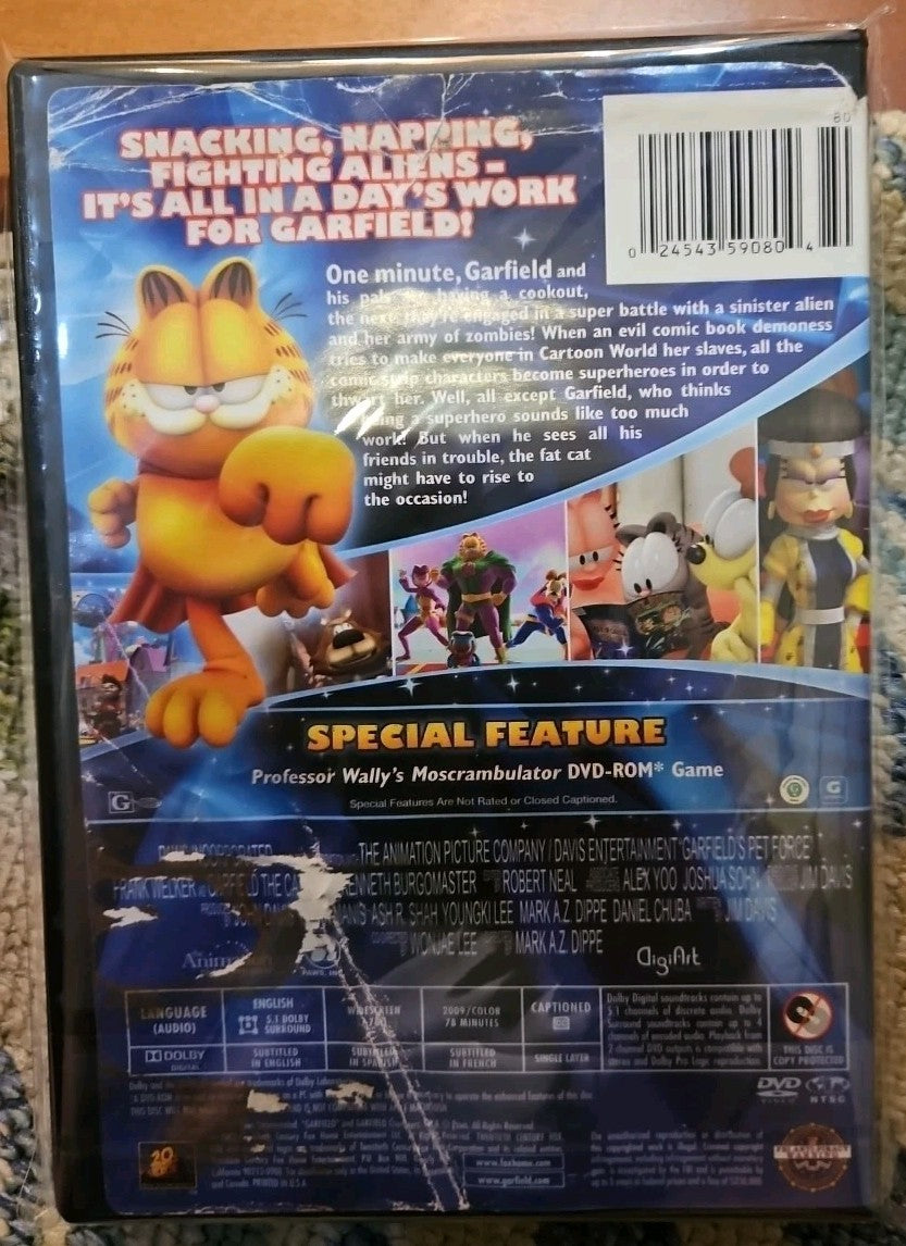 Garfield's Pet Force (DVD) Tested. New Case. Resealed