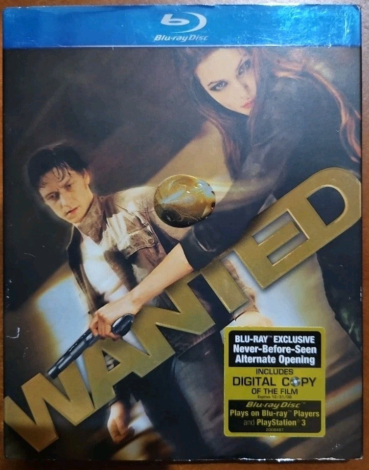 Wanted (Blu-ray, 2008) New. No Digital Download