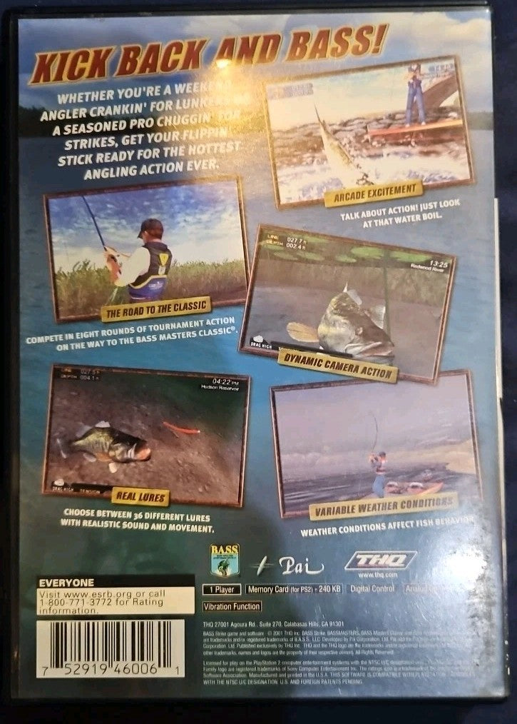 BASS Strike (Sony PlayStation 2, 2001) No Game. Case + Artwork + Manual ONLY