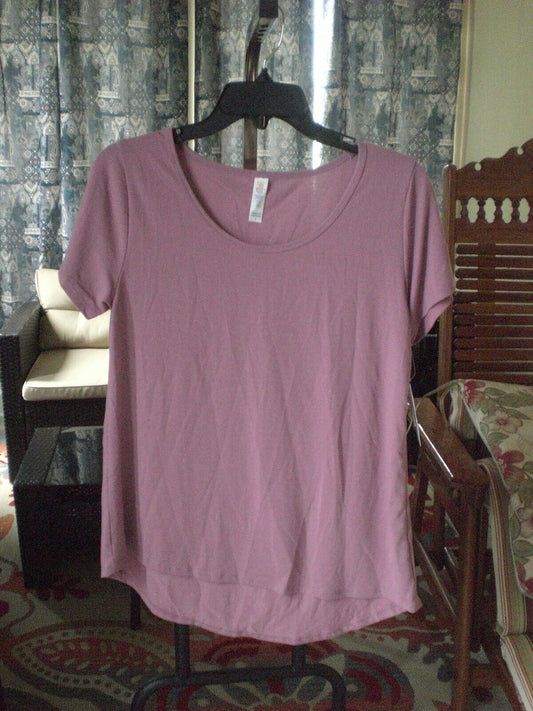 LuLaRoe Classic T Shirt Top Blouse Hi Lo Tunic Mauve Pink Solid SMALLNWT