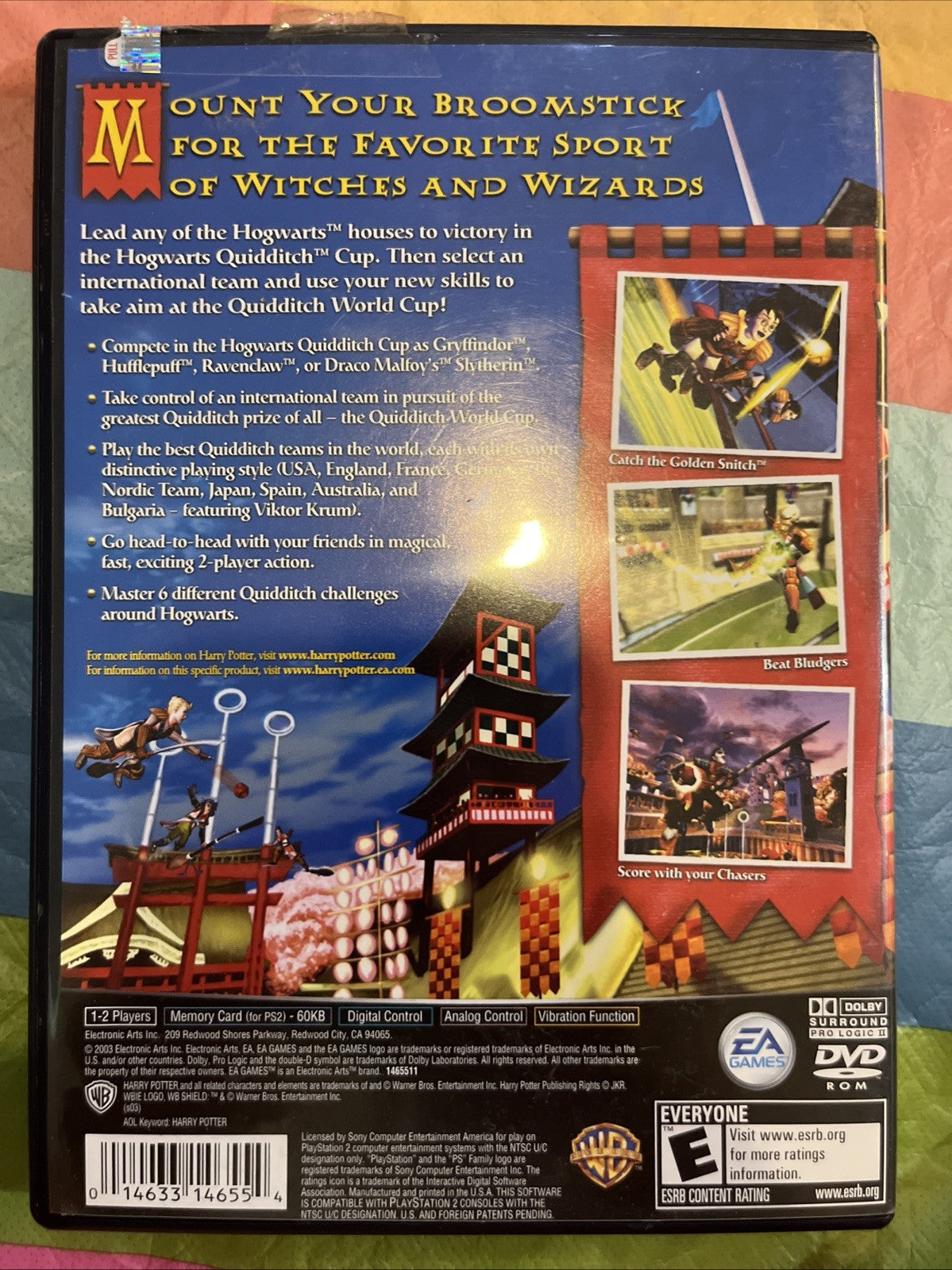Harry Potter: Quidditch World Cup (PS2) CIB. W/Manual + Reg.  Original Case