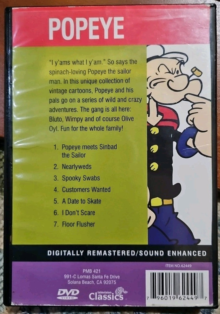 Popeye: Volume 2 (DVD, 2004) New Sealed
