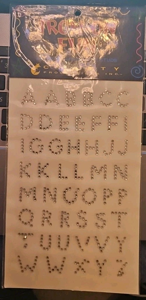 Iron-on Fun Glitter Alphabet