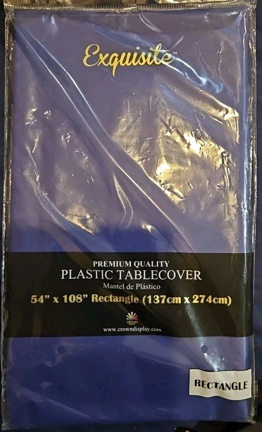 Exquisite Navy Blue Rectangle tablecover 54” X 108” Disposable Plastic
