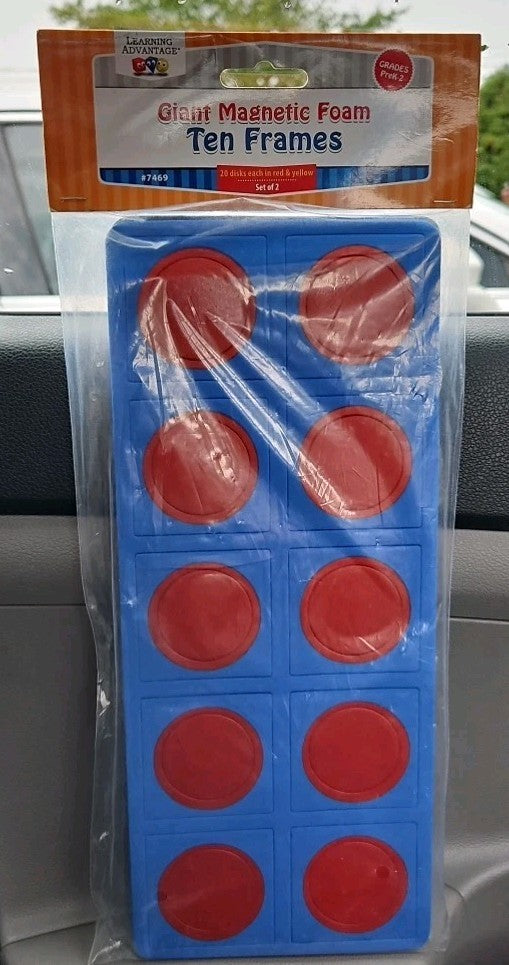 Giant Magnetic Foam 20 Discs & 20 Frames Early Math Kit, New