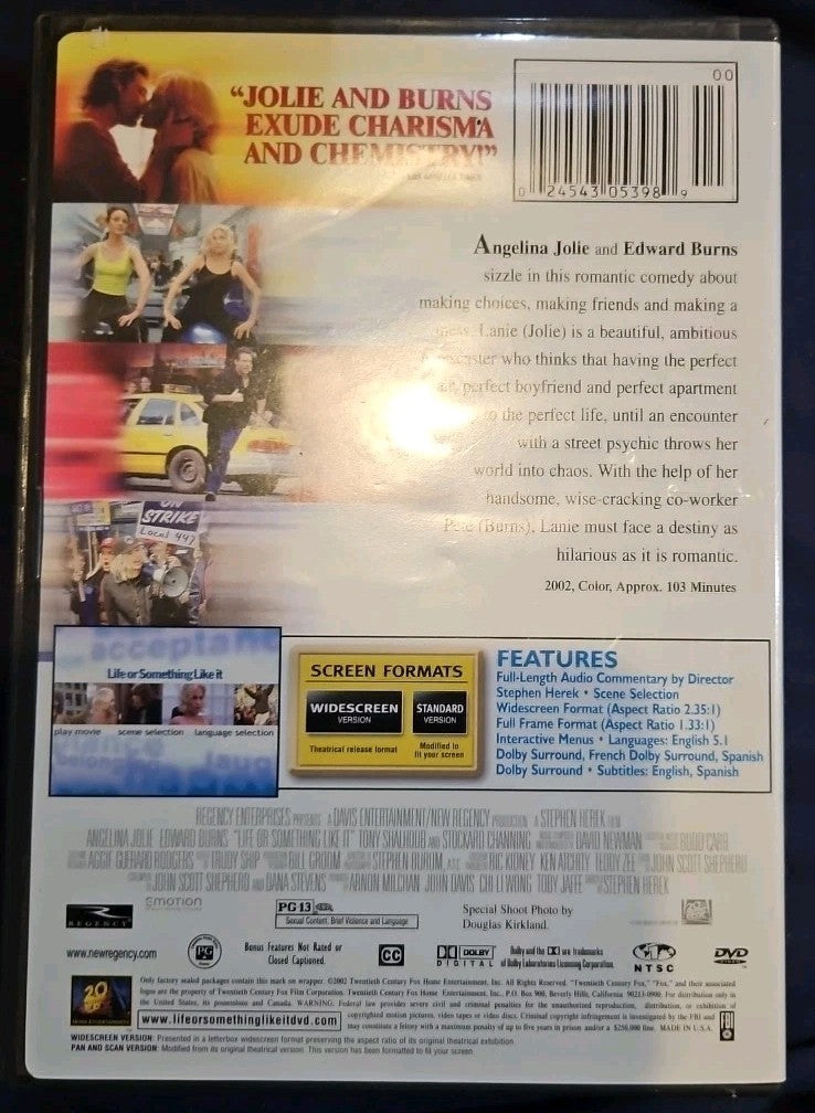 Life or Something like It (DVD, 2002) Sealed
