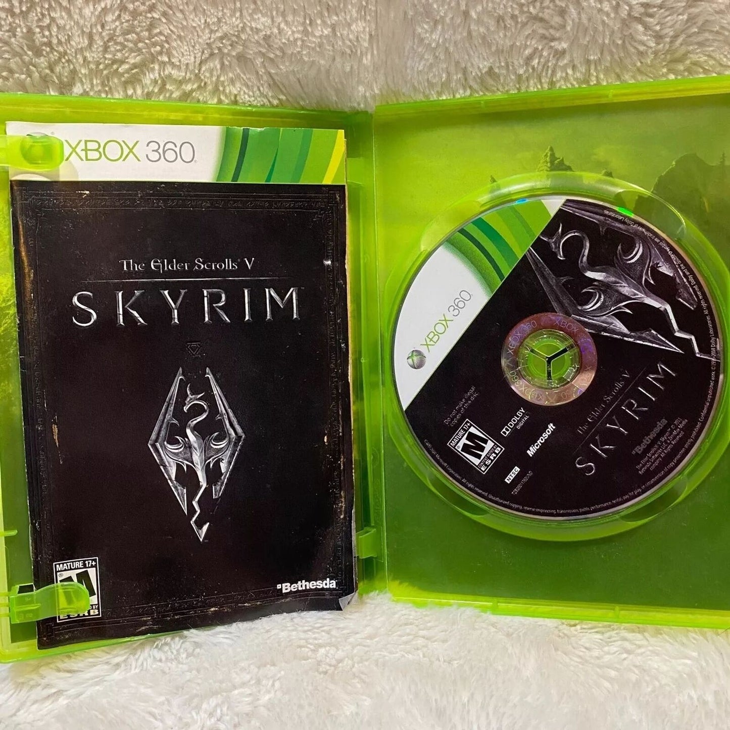 The Elder Scrolls V: Skyrim (Xbox 360, 2011) TESTED. NEW CASE.