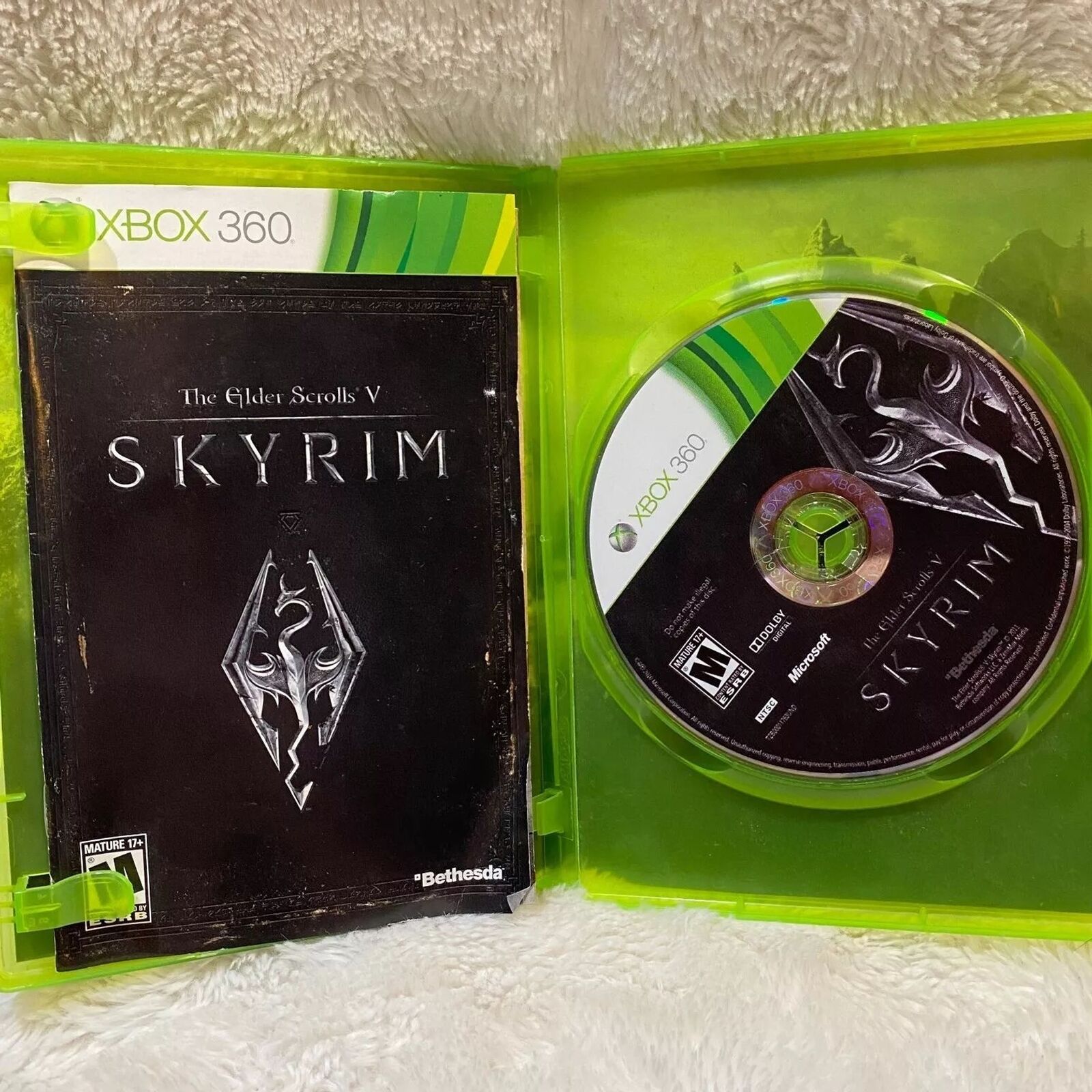 The Elder Scrolls V: Skyrim (Xbox 360, 2011) TESTED. NEW CASE.