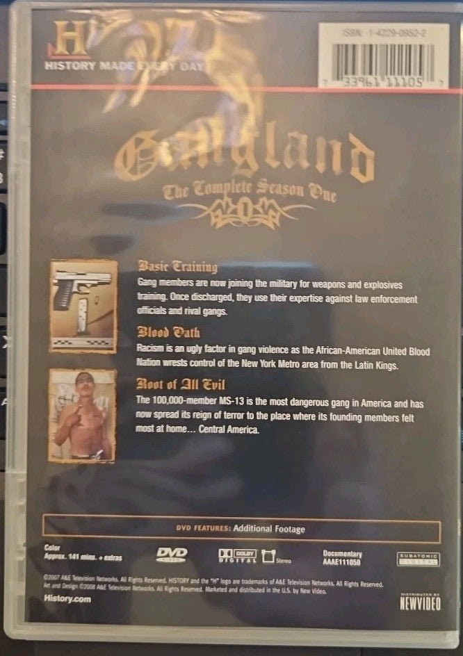 Gangland: Complete Season 1 (DVD) Discs 2, 3 & 4 ONLY.  MISSING DISC 1 READ