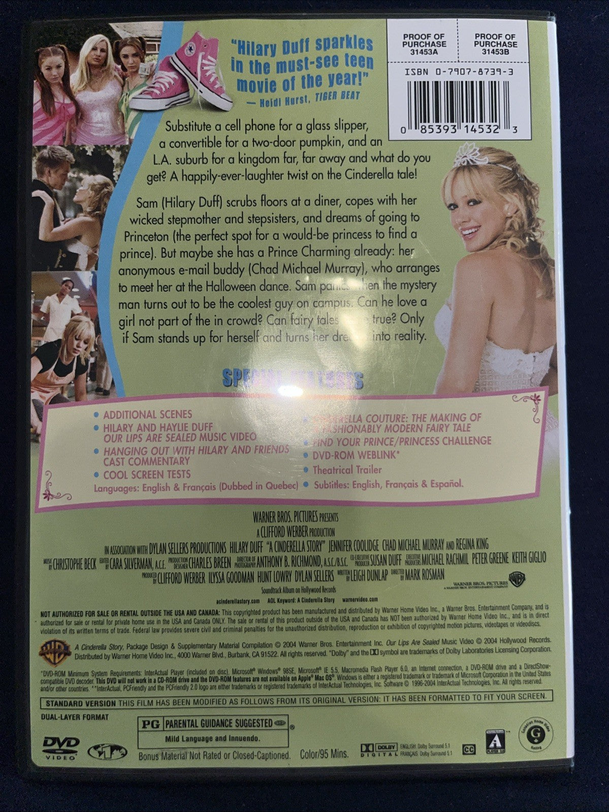 Cinderella Story (DVD, 2004) Sealed