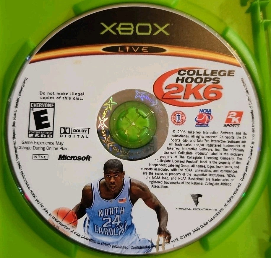 College Hoops 2K6 (Xbox) Tested. No Scratches. New Case
