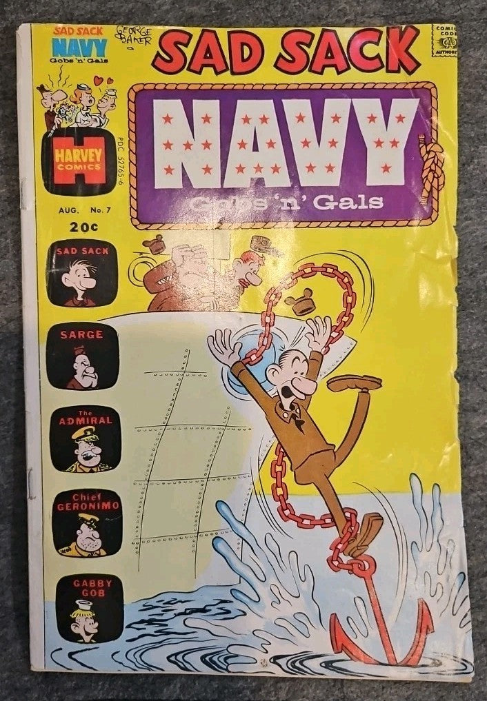 1973 George Baker Sad Sack Navy Gobs 'N' Girls Comic Book