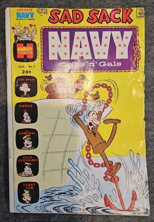 1973 George Baker Sad Sack Navy Gobs 'N' Girls Comic Book