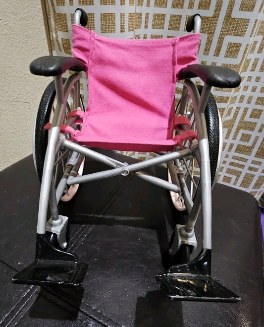 OG Pink Folding Wheel Chair Accessory for 18" American Girl My Life Dolls