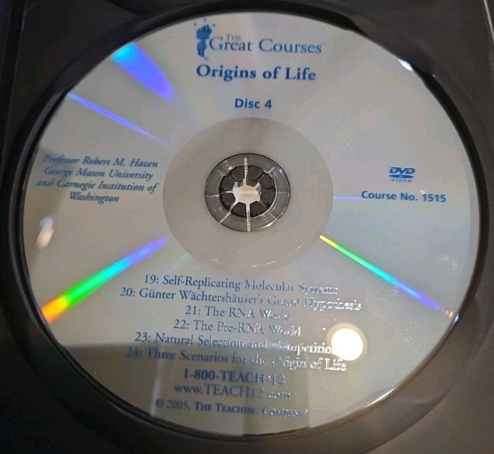 Origins of Life by Robert M. Hazen (DVD) Part 2 Disc 3 & 4