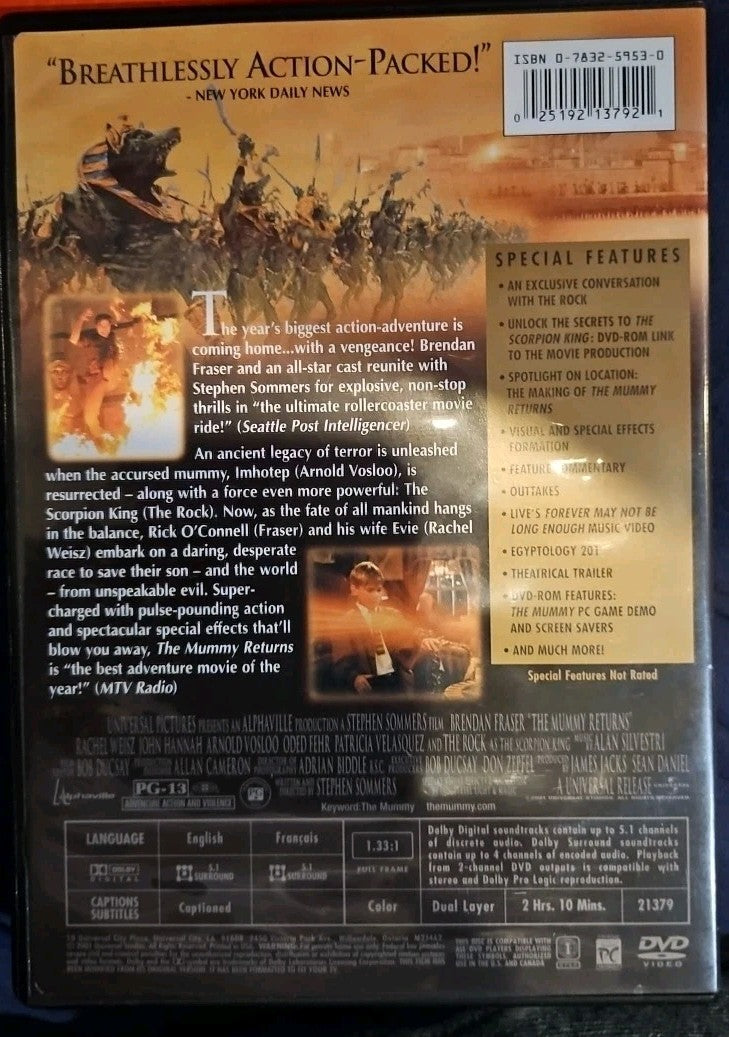 Mummy Returns (DVD, 2001)