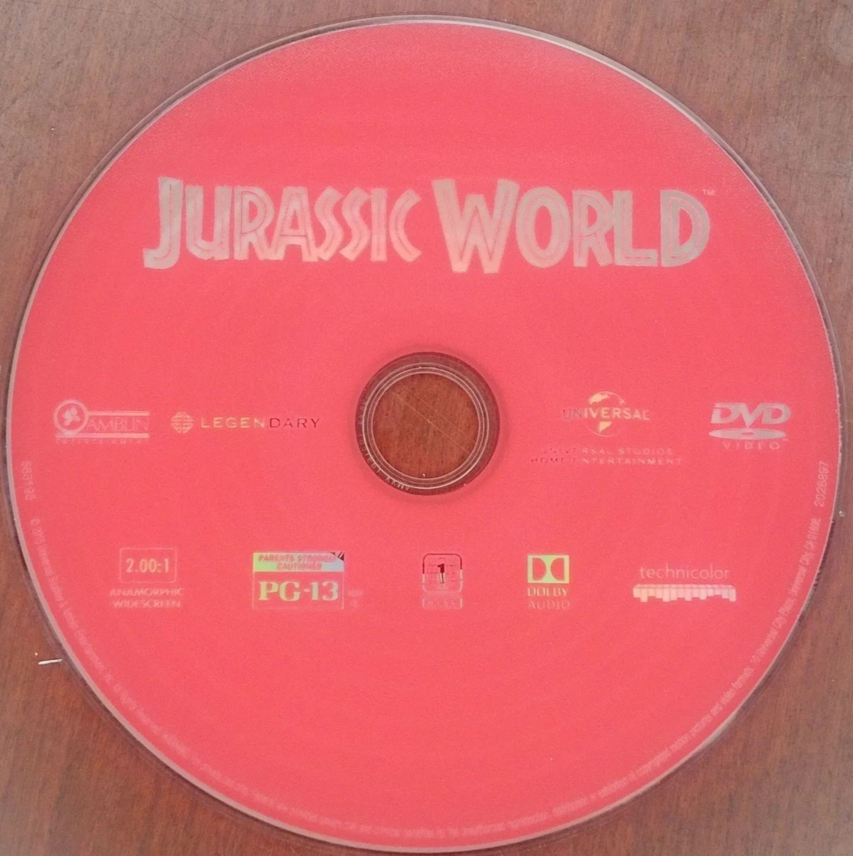 Jurassic World (DVD) Disk Only