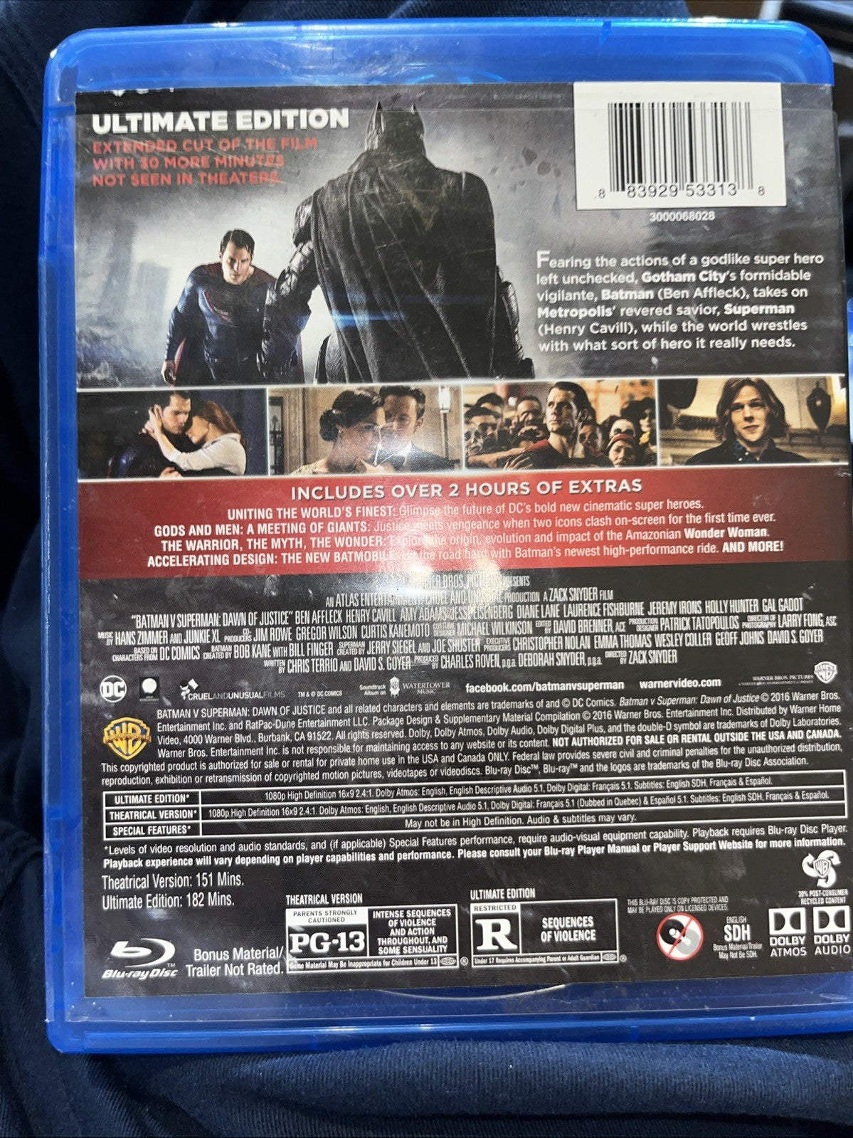 Batman V Superman: Dawn of Justice (Wal-Mart) (Blu-ray) New. No Digital Download