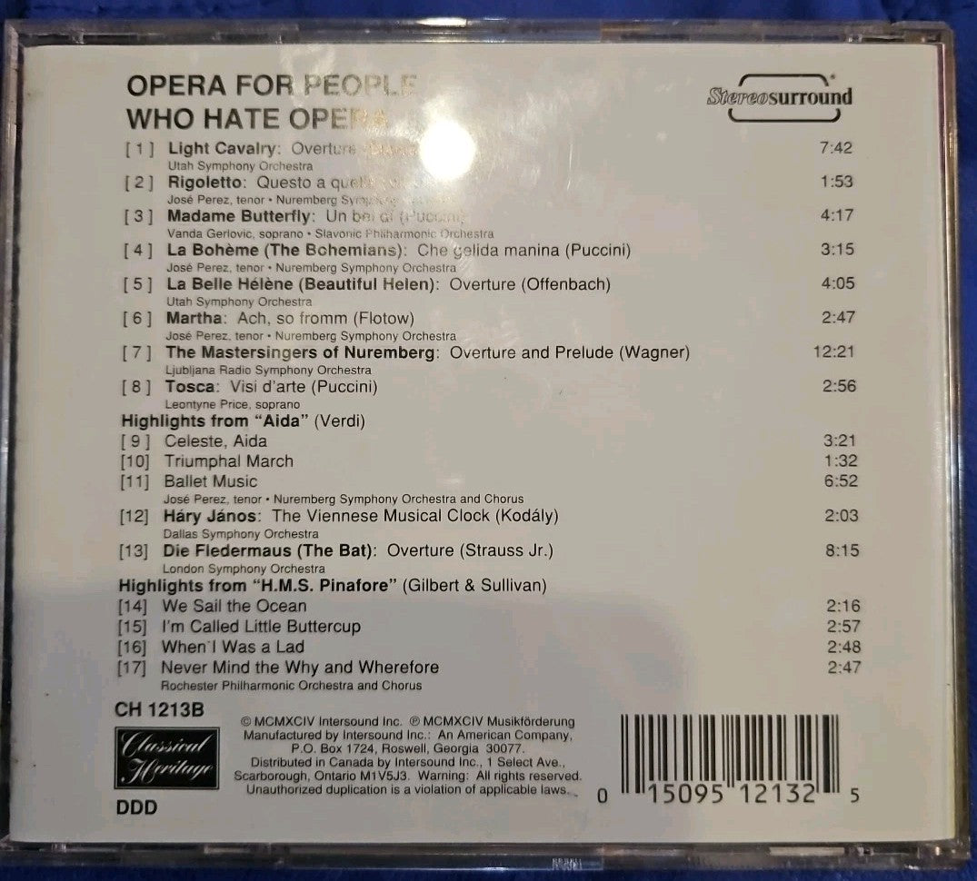 Opera for People Who Hate Opera (CD, Intersound)