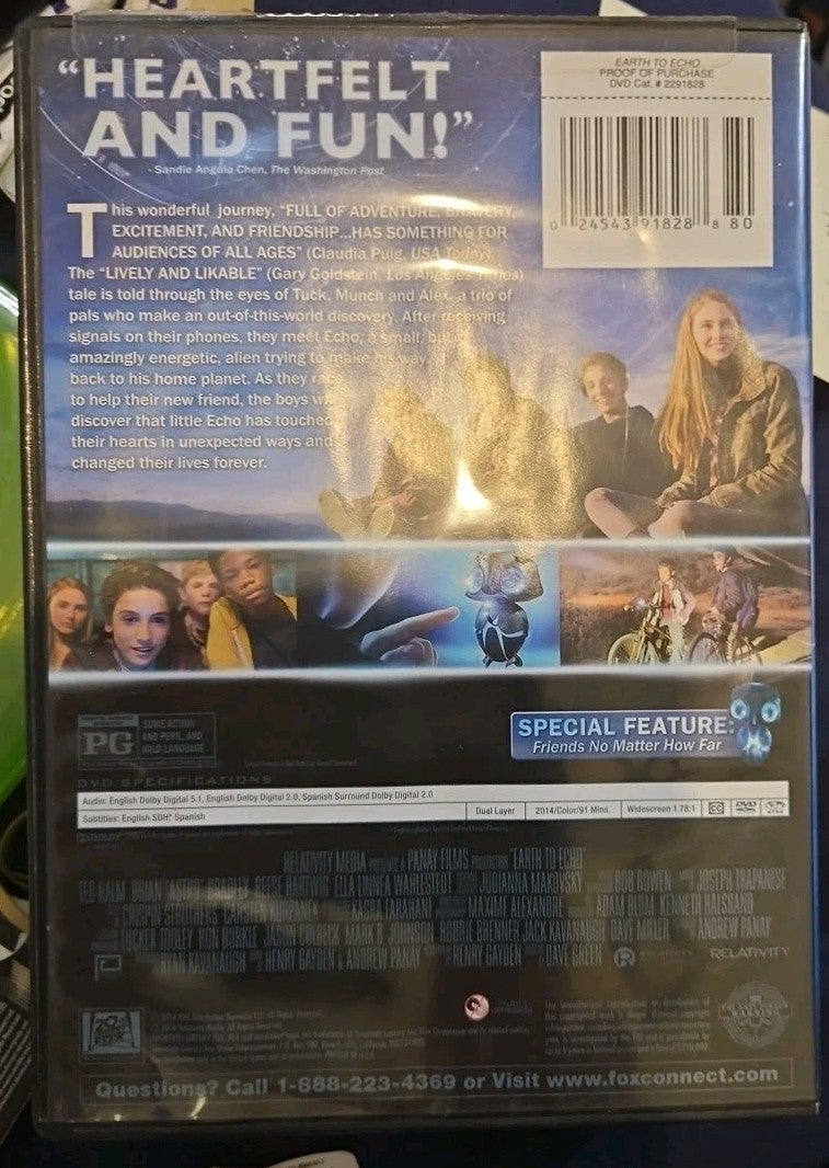 Earth to Echo (DVD, 2014) New Sealed