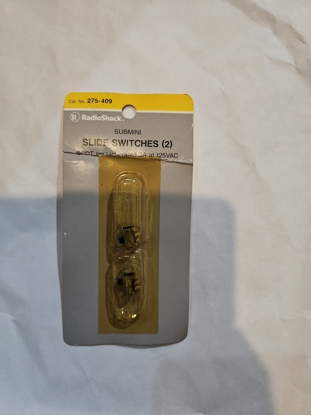 RadioShack 275-409 SPDT Submini Slide Switch ~ 2/PK ~ 3A at 125VAC