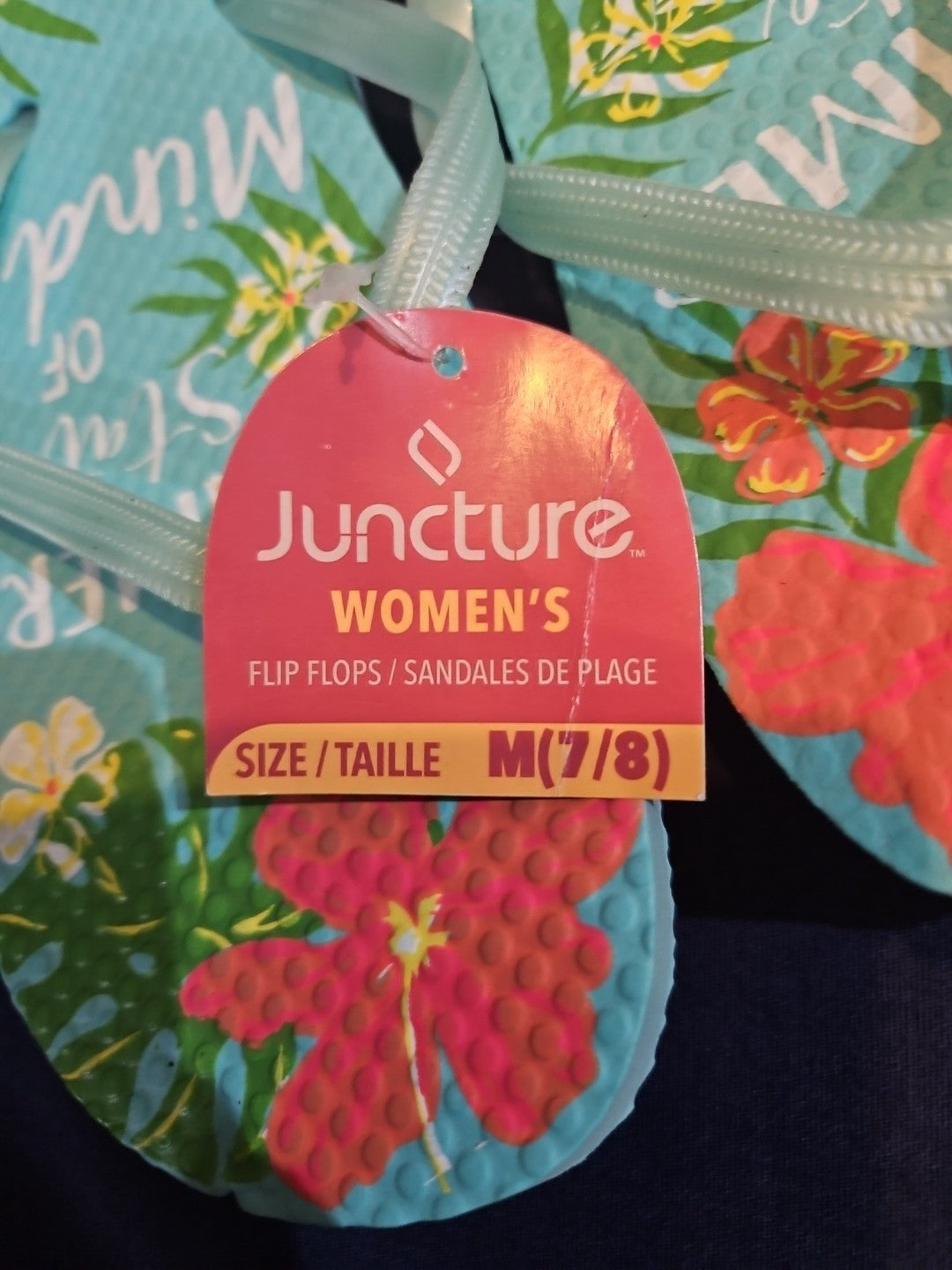 Juncture "Summer State Of Mind" Women's Size 7/8 Flip Flops