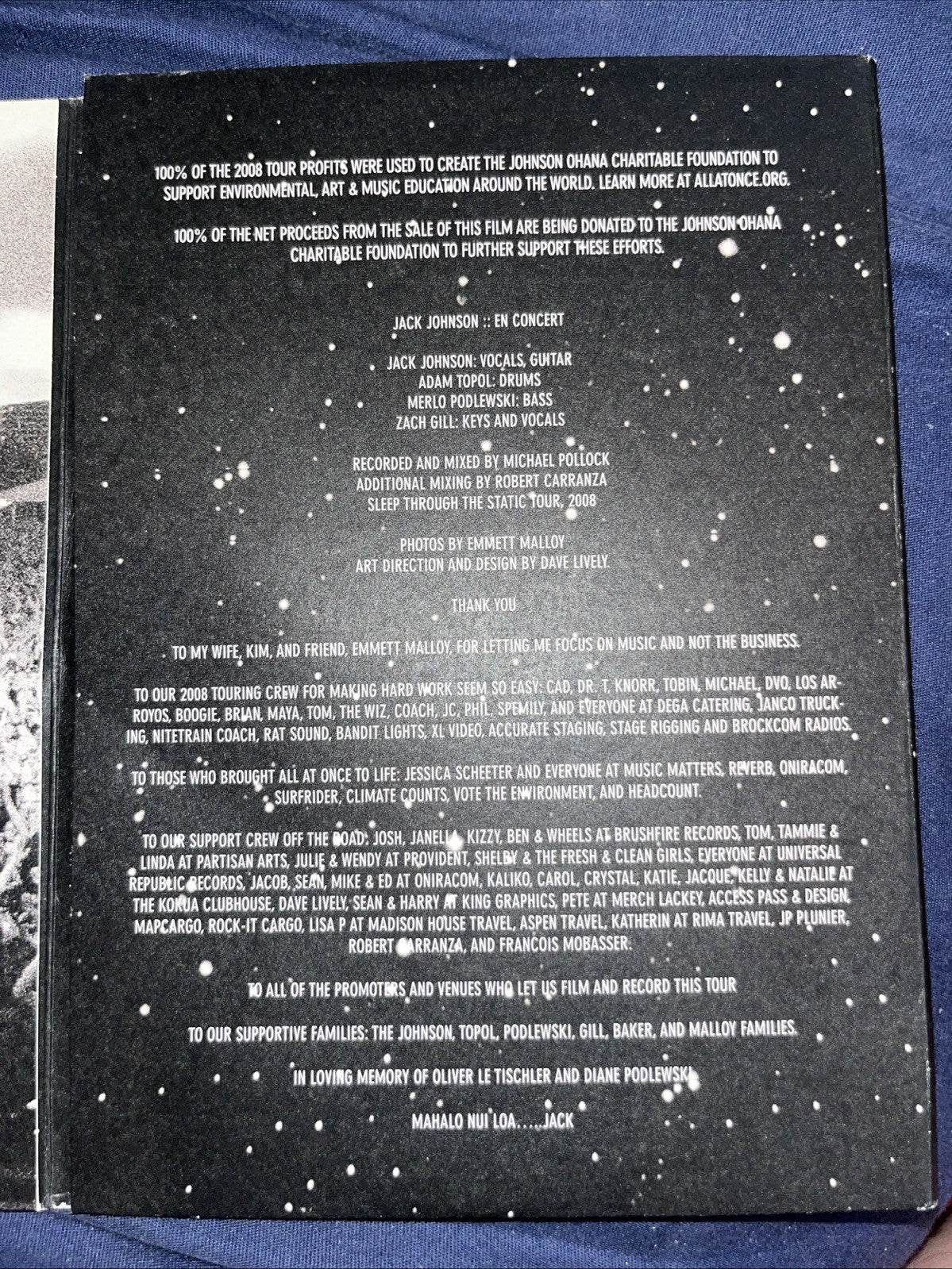 En Concert (DVD, 2008) Jack Johnson