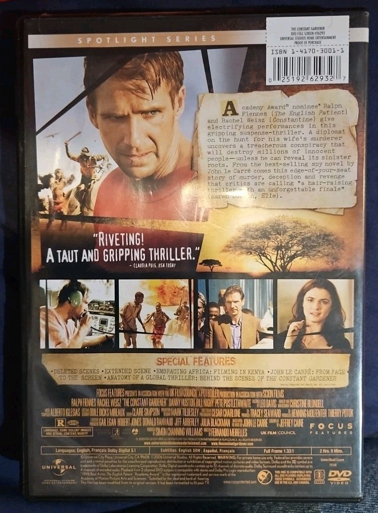 The Constant Gardener (DVD, 2006, Full Frame)