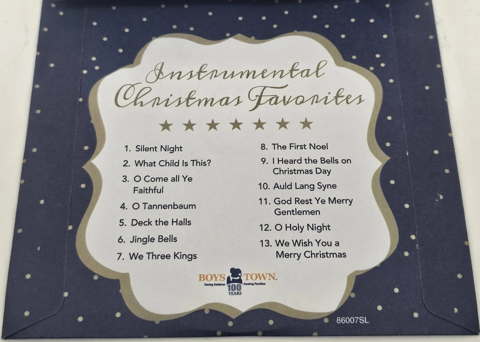 Boys Town Instrumental Christmas Favorites (CD) Disc Only