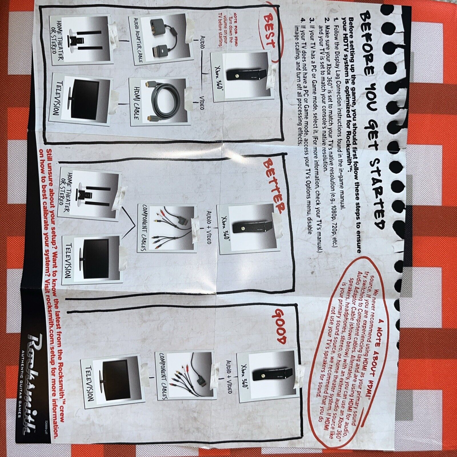 Rocksmith (Microsoft Xbox 360, 2011) CIB. With sticker sheet. manual. New case