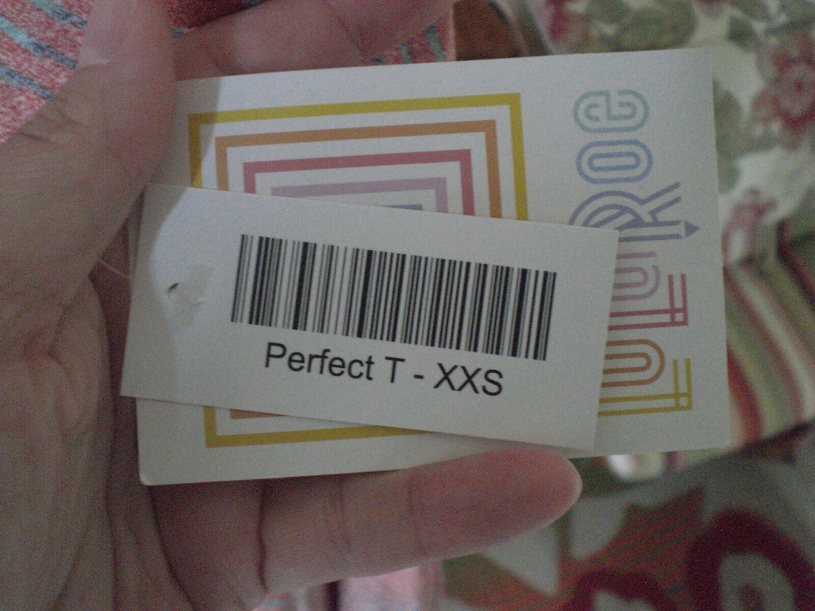 LuLaRoe Perfect-T Shirt Top Blouse NWT Heathered Red Geometric Design XXS