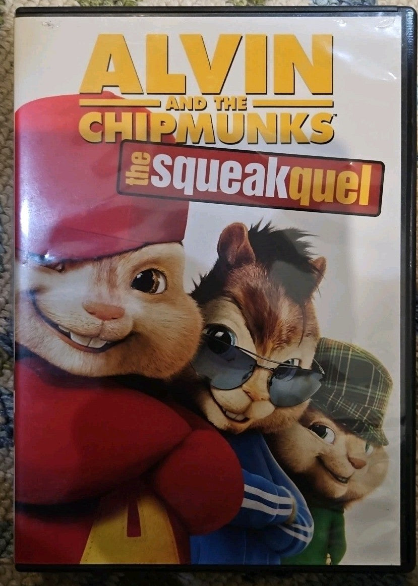 Alvin & the Chipmunks + Squeakquel (2- DVDs)  Tested. New Cases. Resealed