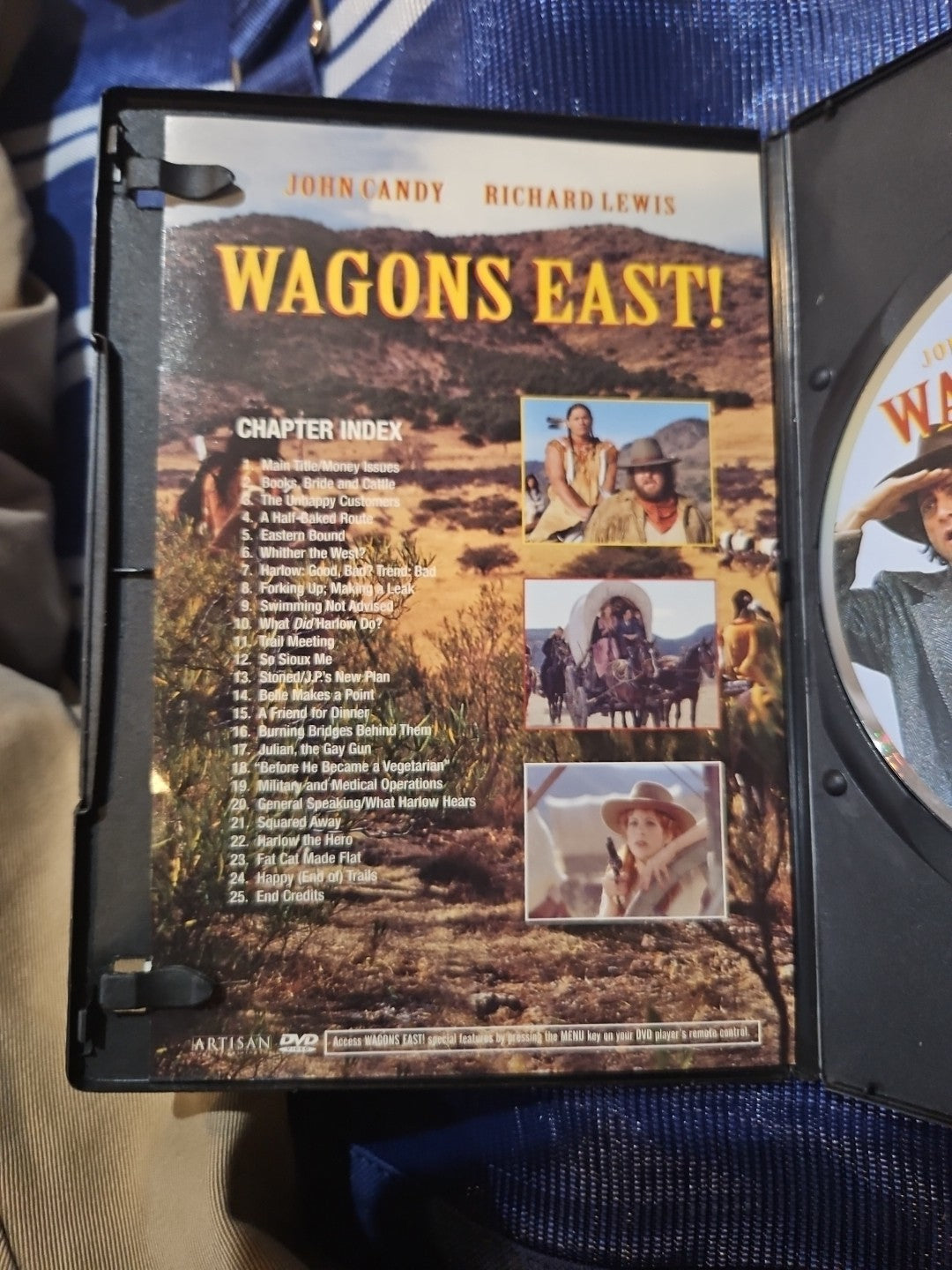 Wagons East (DVD, 1994) Tested slim case cropped Artwork