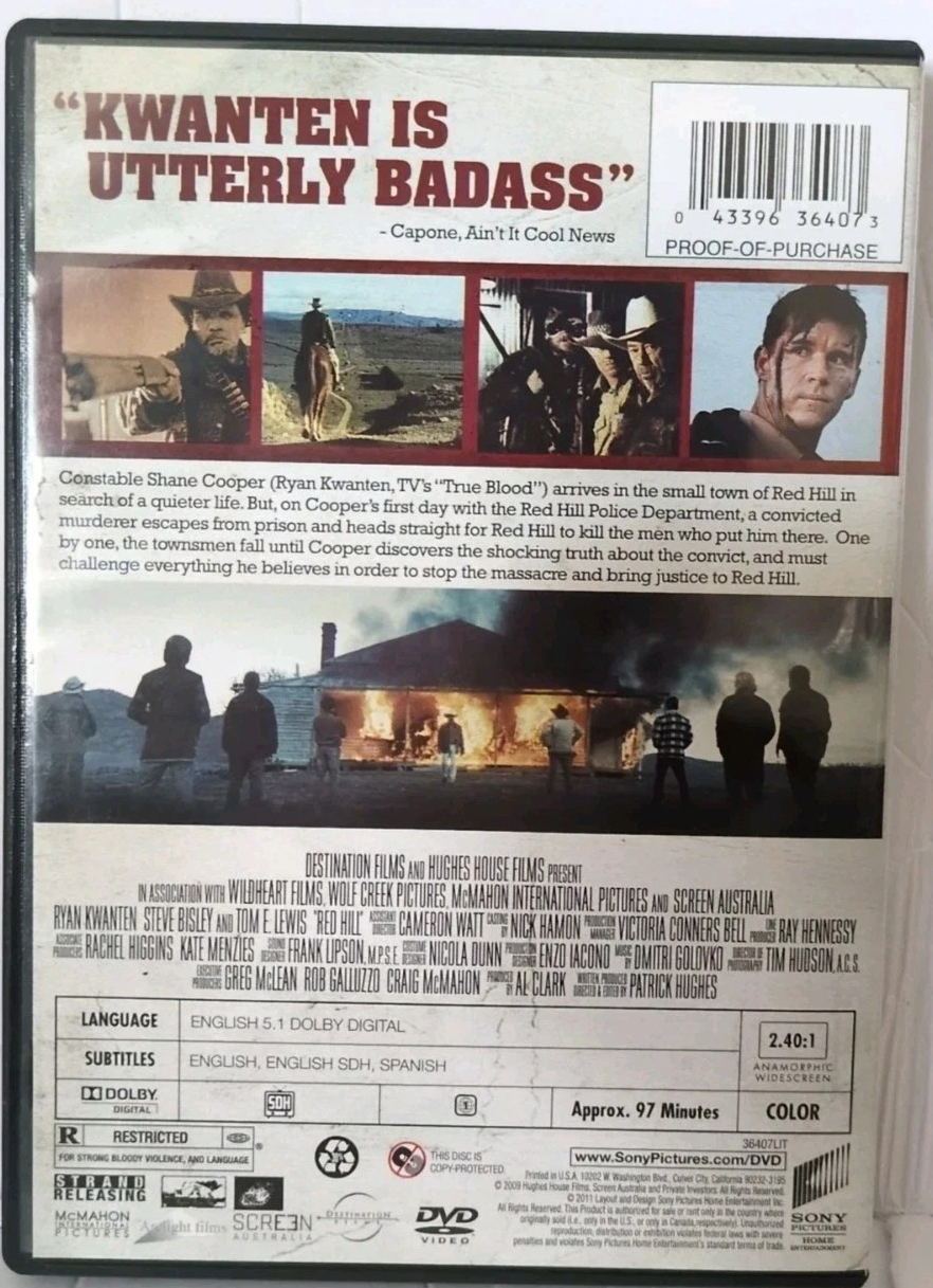 Red Hill (DVD, 2011) New Case. Tested