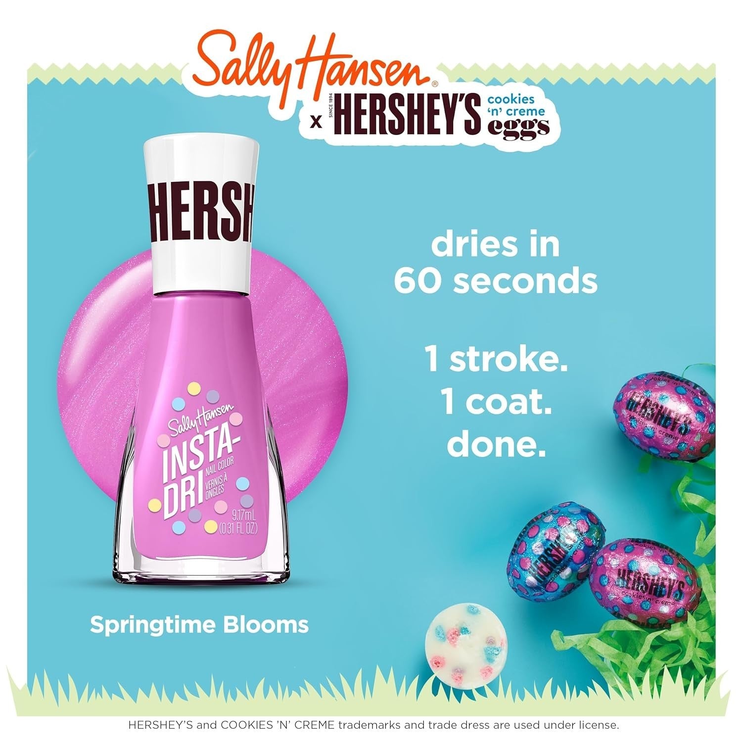 Hershey's Cookie 'n' Cream Eggs - 780 - Sally Henson Insta-Dri Nail Polish .31oz