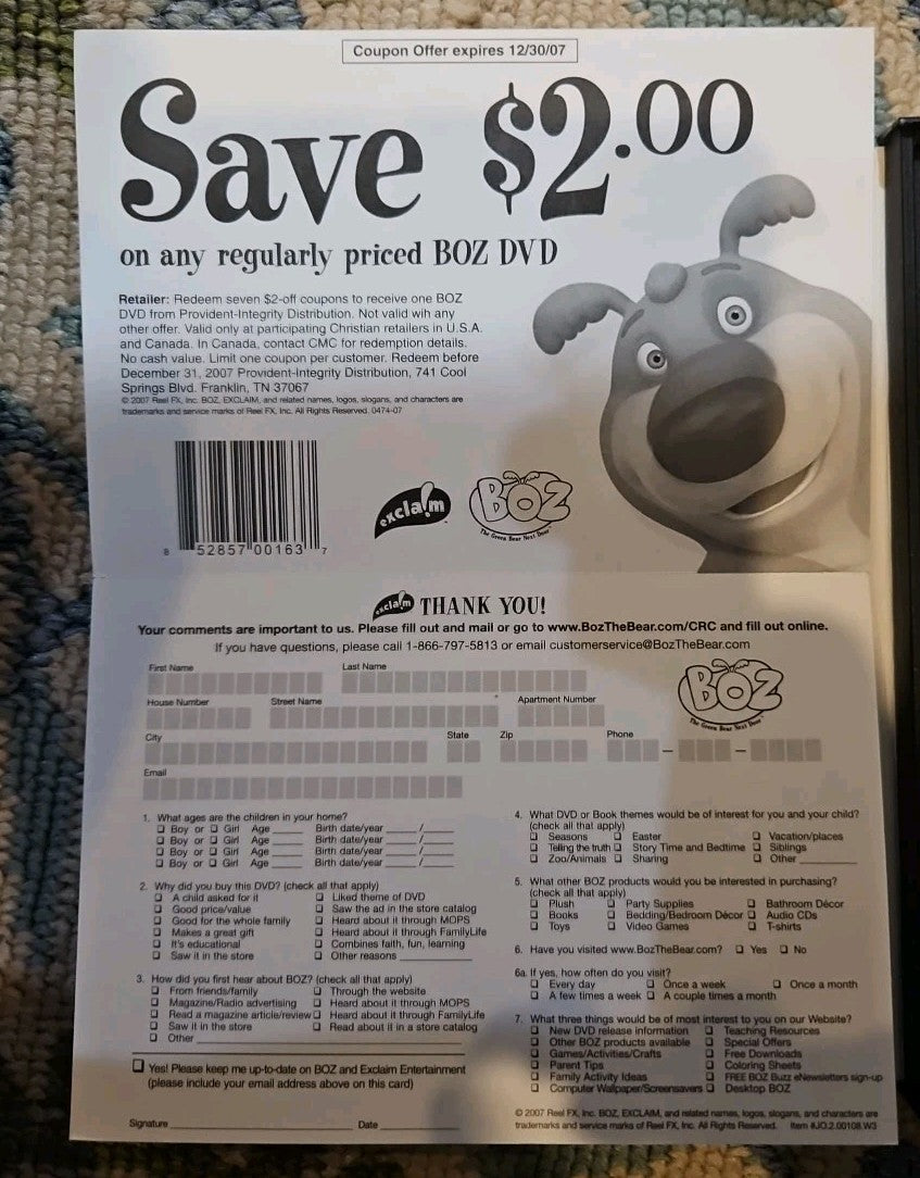 Start Singing With Boz DVD New Sealed