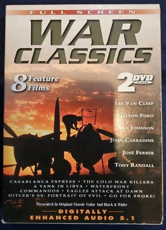 War Classics - Vol. 1: 8 Feature Films (DVD, 2003, 2-Disc Set) Sealed