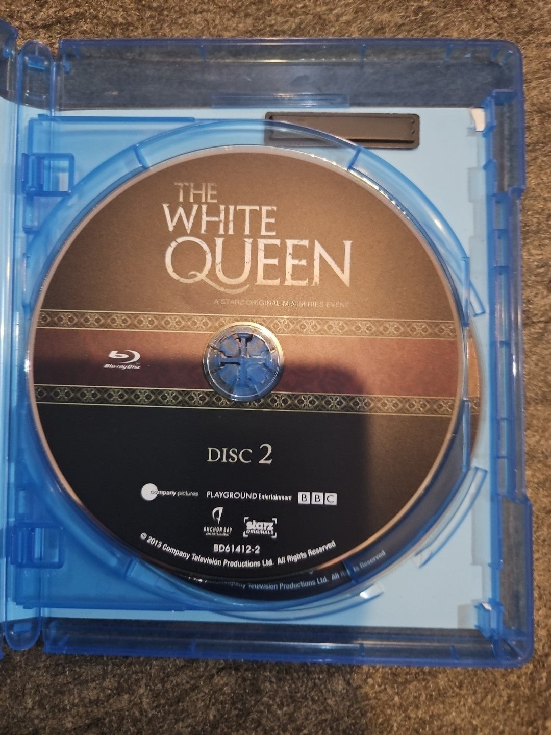 The White Queen (Blu-ray, 2013) Missing Disc 1.  Discs 2 & 3 Only. Tested