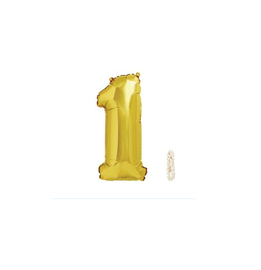 34" Gold #1 Balloon 